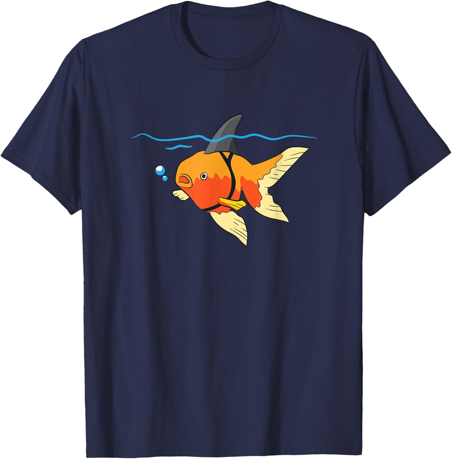 Funny Goldfishes Gifts Cute Goldfish Shark Fin Motivational Goldfish T-Shirt - T-Shirt | Navy