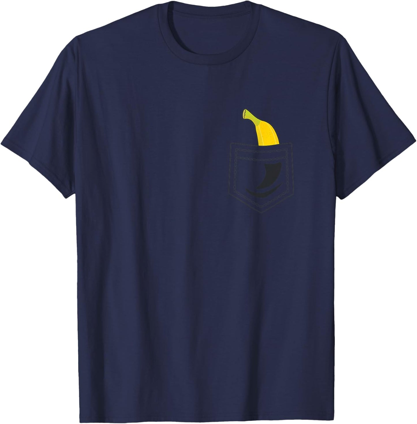 Banana in Pocket Banana Lover Small T-Shirt - T-Shirt | Navy