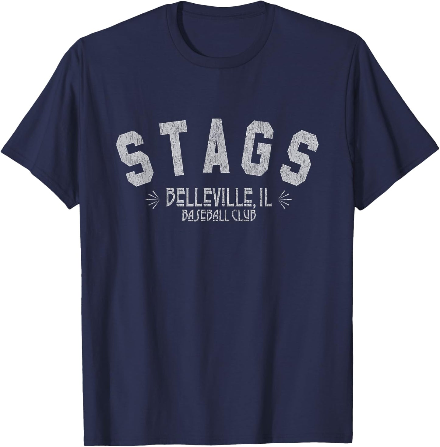 Belleville Stags Old School Baseball T-Shirt - T-Shirt | Navy