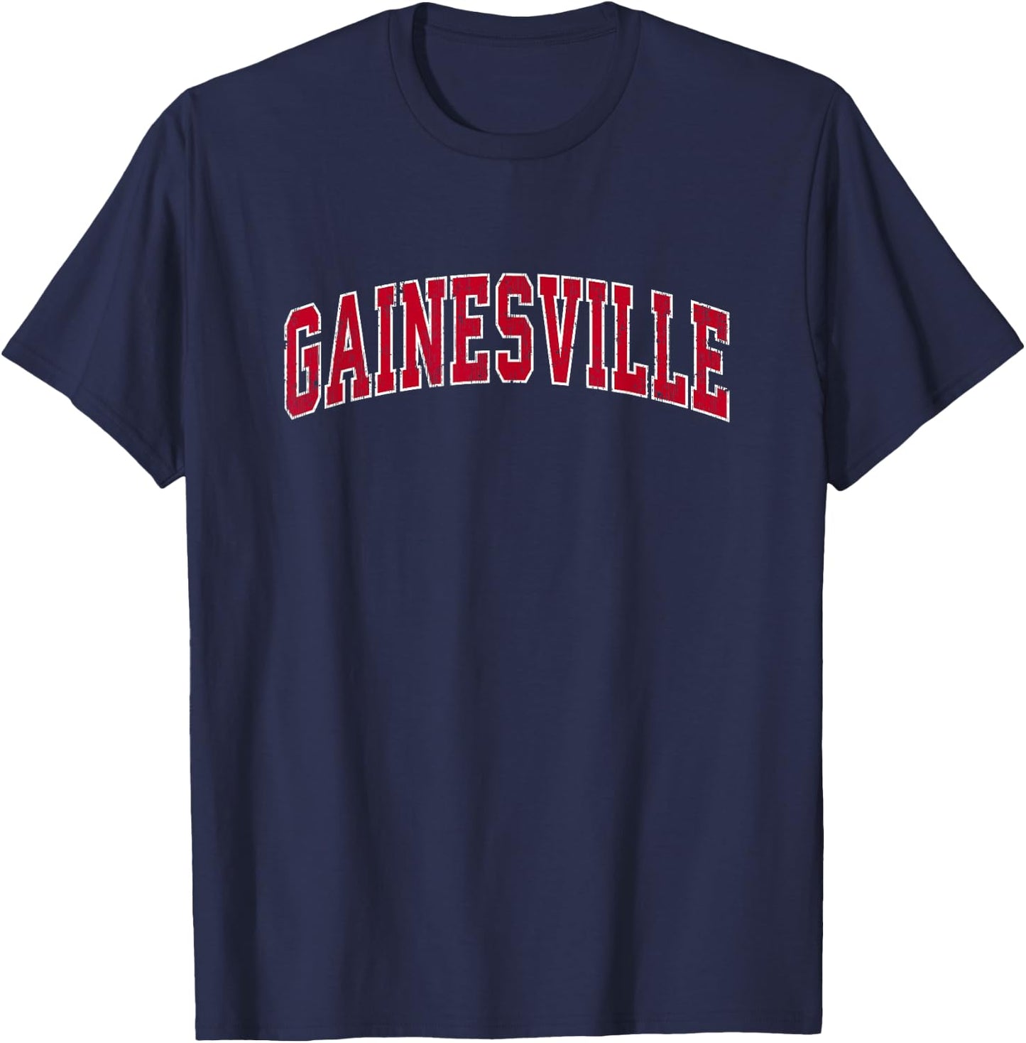 Gainesville Georgia GA Vintage Sports Design Red Design T-Shirt - T-Shirt | Navy