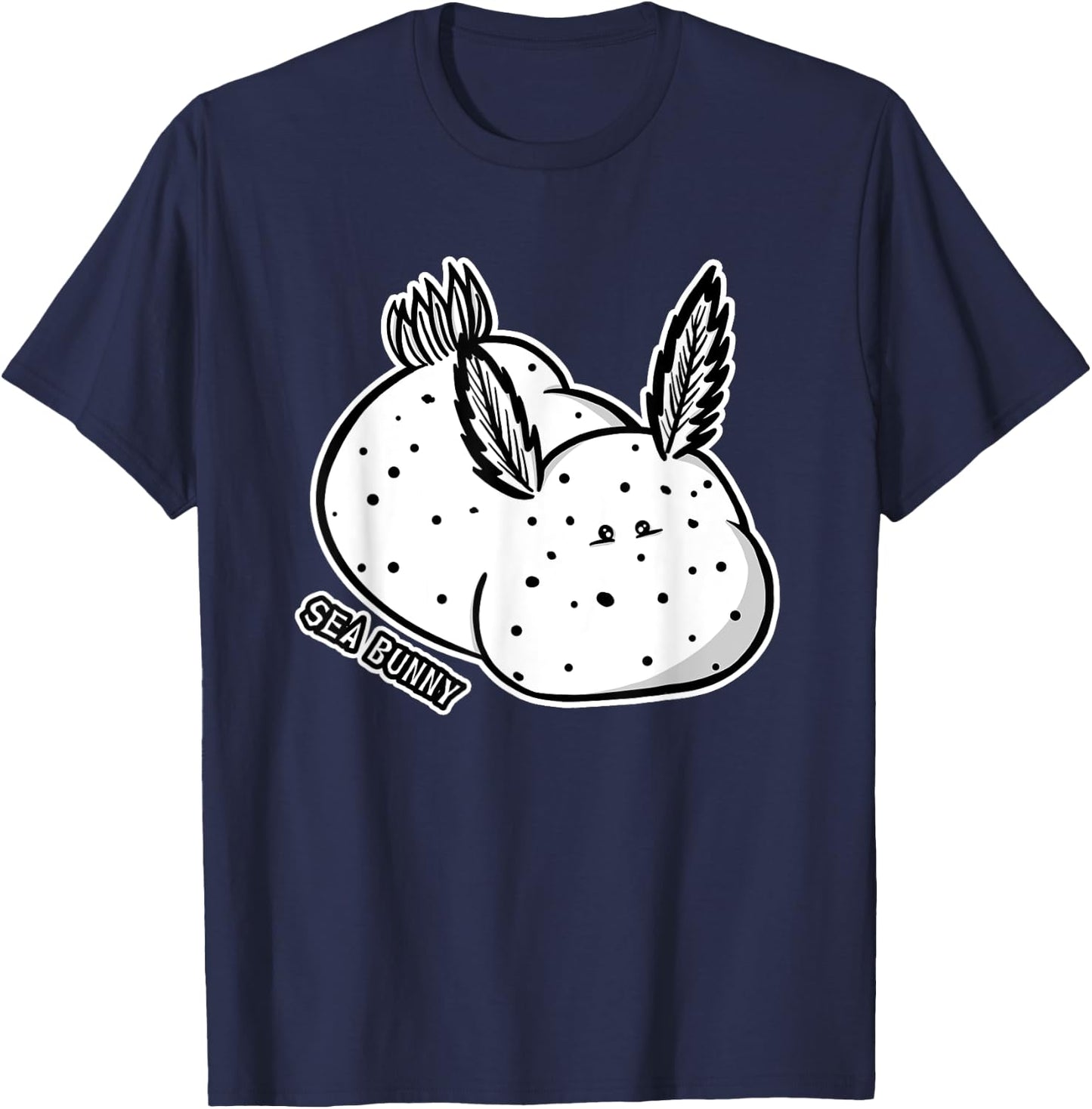 Sea Bunny Cute Ocean Kawaii Slug Jorunna Parva Biologist T-Shirt - T-Shirt | Navy