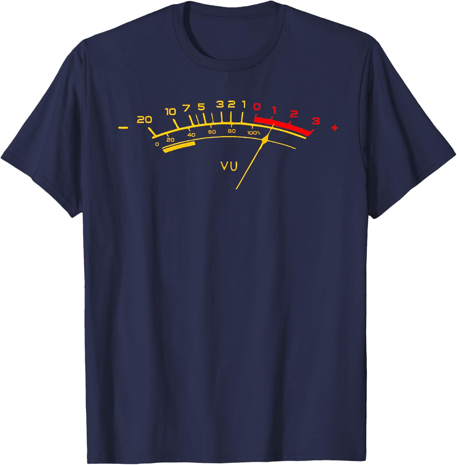 VU Meter Sound Level Studio T-Shirt - T-Shirt | Navy