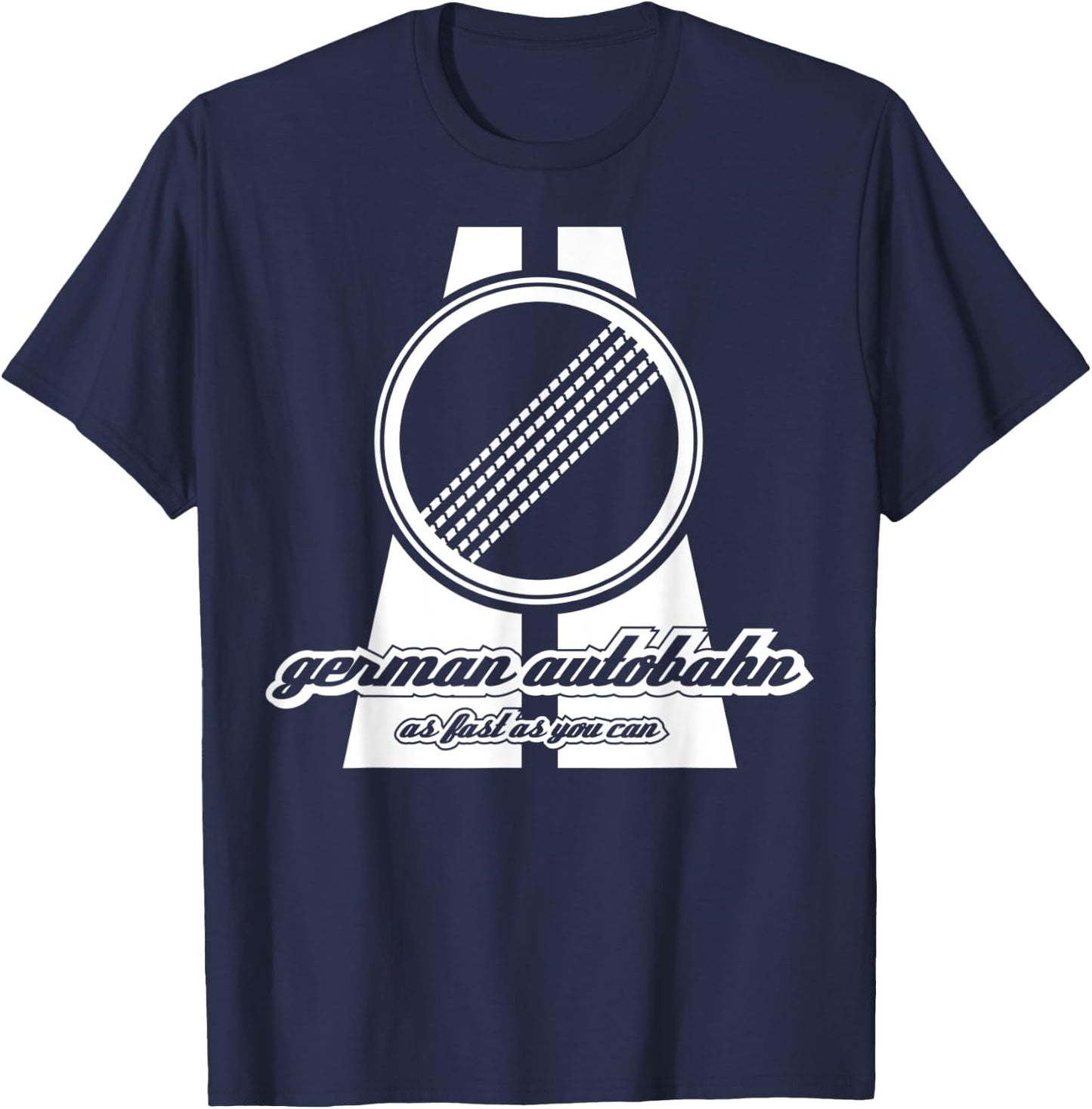 German Autobahn Design "Autobahn" T-Shirt - T-Shirt | Navy