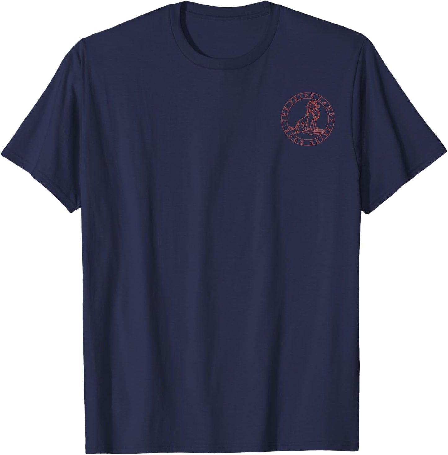 Disney The Lion King Pride Rock Line Art Front & Back T-Shirt - T-Shirt | Navy