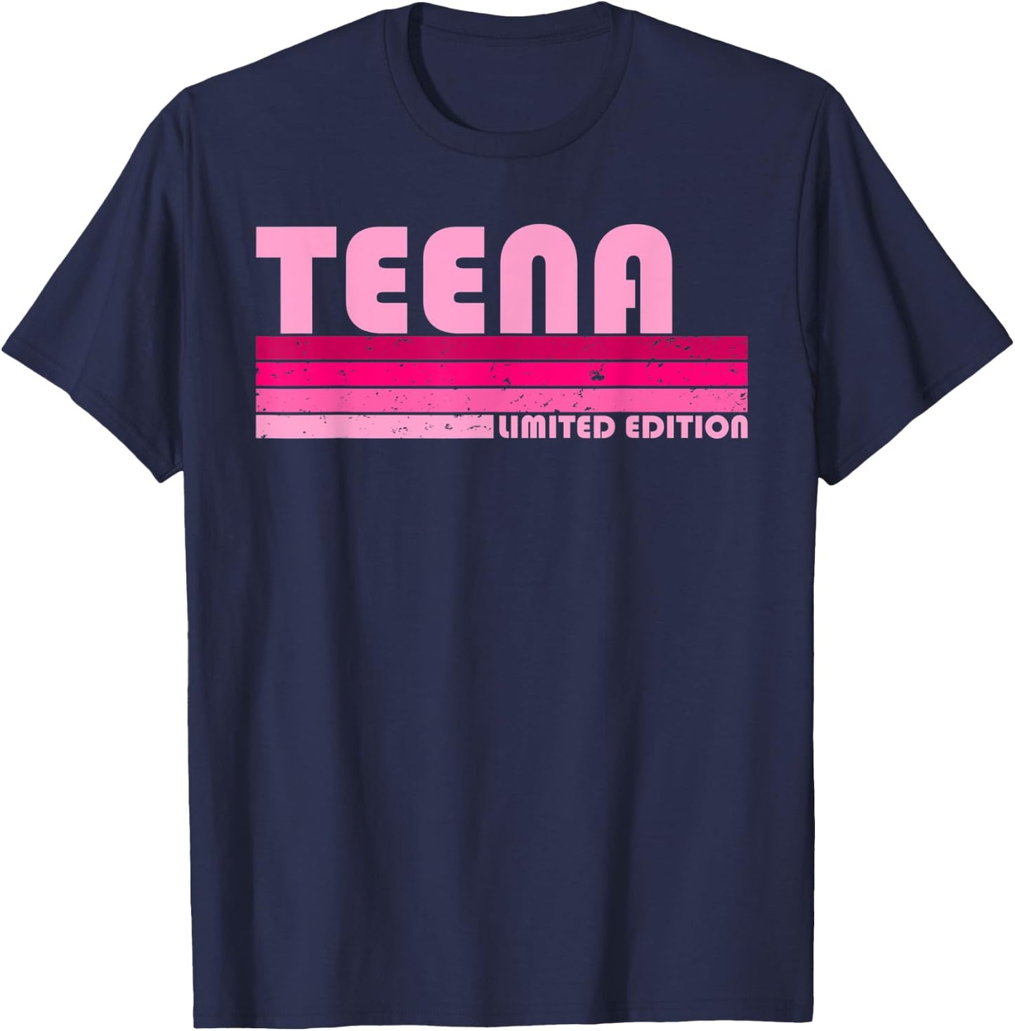 TEENA Name Personalized Retro Vintage 80s 90s Birthday T-Shirt - T-Shirt | Navy