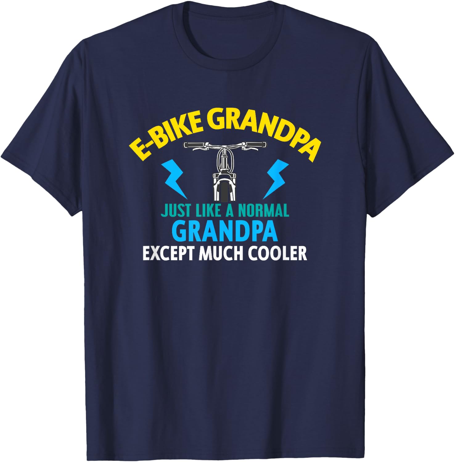 Ebike Grandpa Funny E-Bike MTB T-Shirt - T-Shirt | Navy