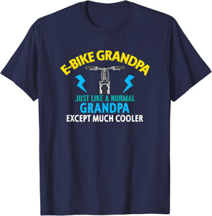 Ebike Grandpa Funny E-Bike MTB T-Shirt - T-Shirt | Navy