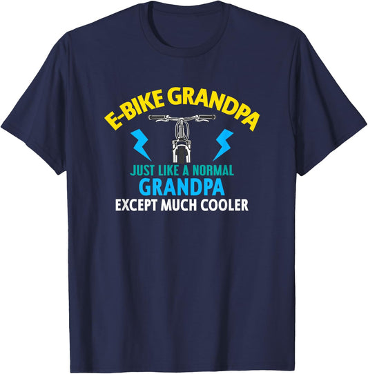 Ebike Grandpa Funny E-Bike MTB T-Shirt - T-Shirt | Navy