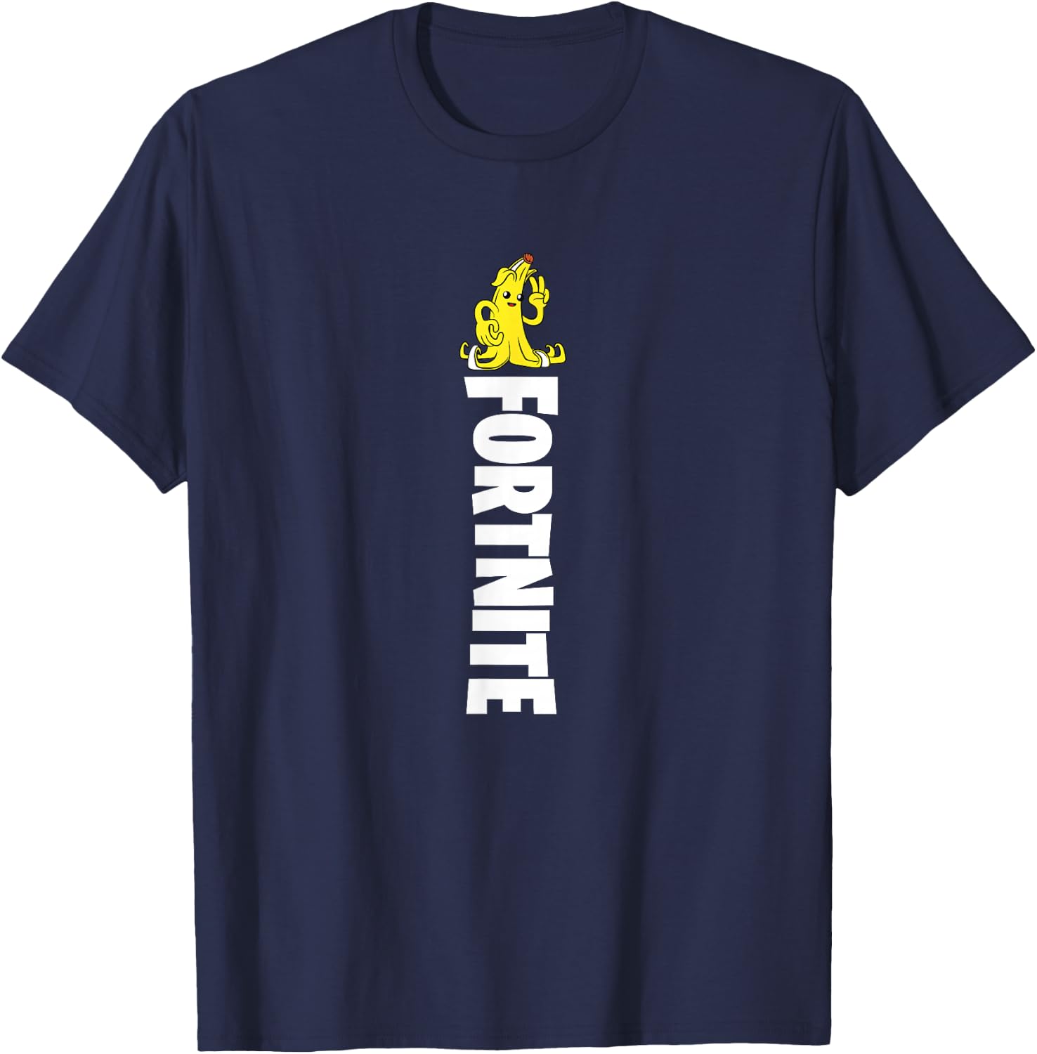 Fortnite Peely Peace Vertical Logo T-Shirt - T-Shirt | Navy