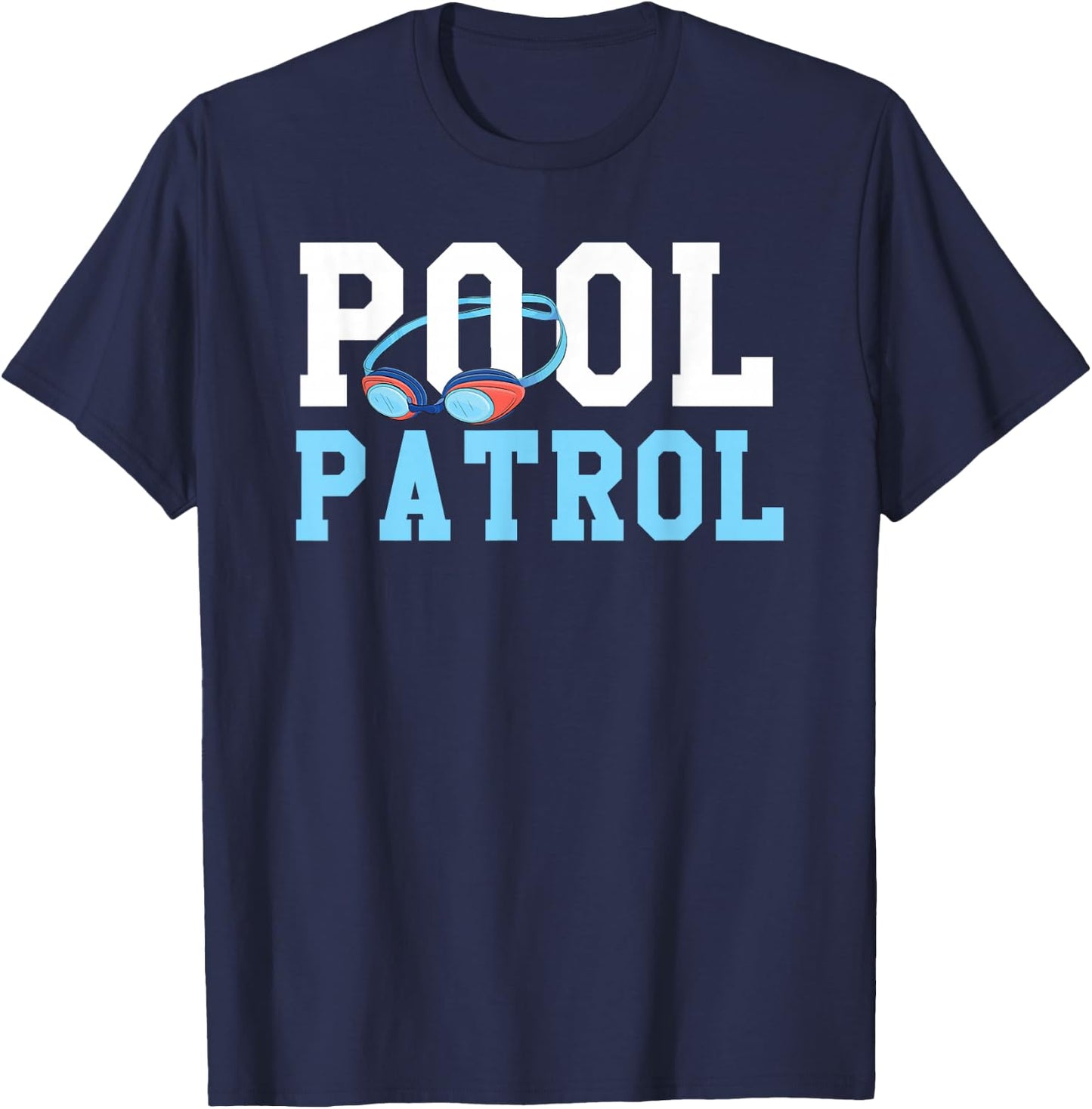 Swimming Swimmer Swim Pool Patrol Coach Dad T-Shirt - T-Shirt | Navy