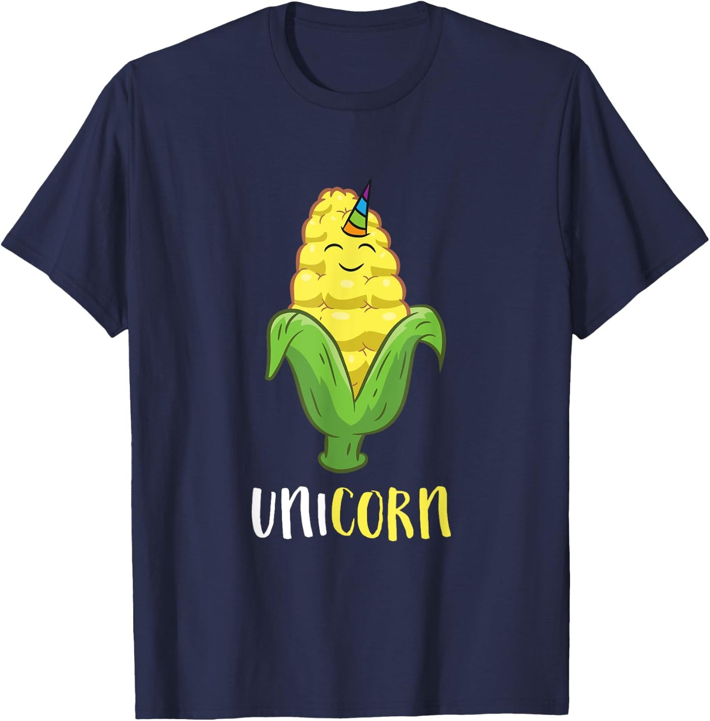 Uni Corn Unicorn Corn Lovers Corn Farmer T-Shirt - T-Shirt | Navy