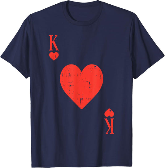 Valentines Day King Hearts Matching Boys Kids Toddler Men T-Shirt - T-Shirt | Navy
