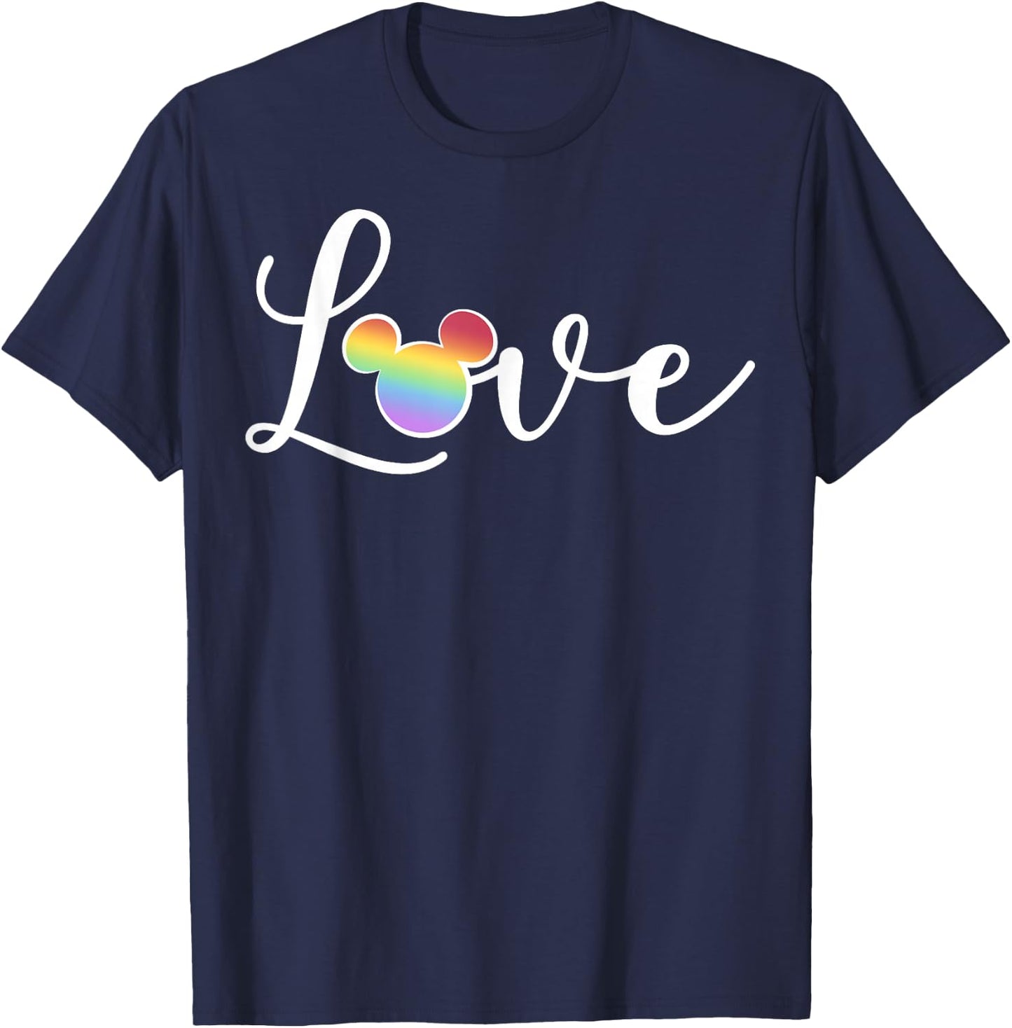 Disney Mickey And Friends Rainbow Love C2 T-Shirt - T-Shirt | Navy