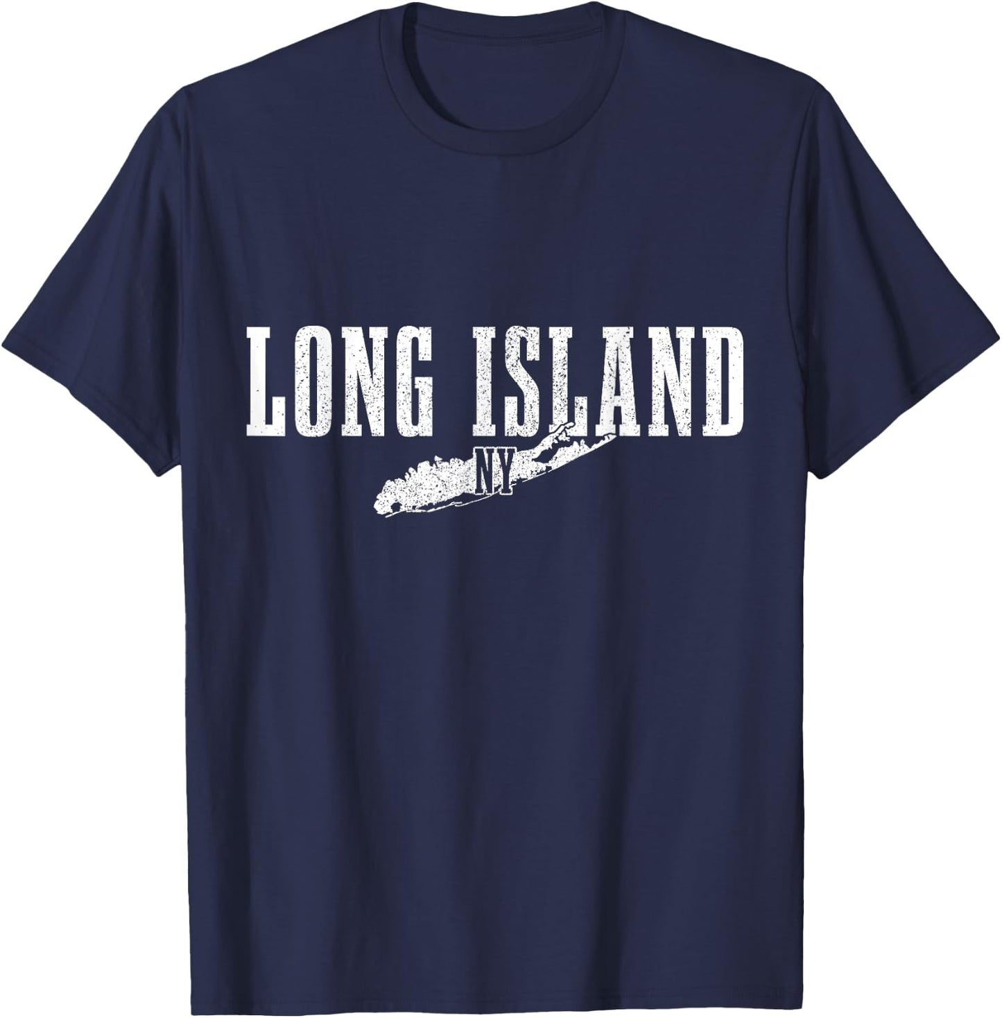 Long Island New York NY Vintage USA America Souvenir T-Shirt - T-Shirt | Navy