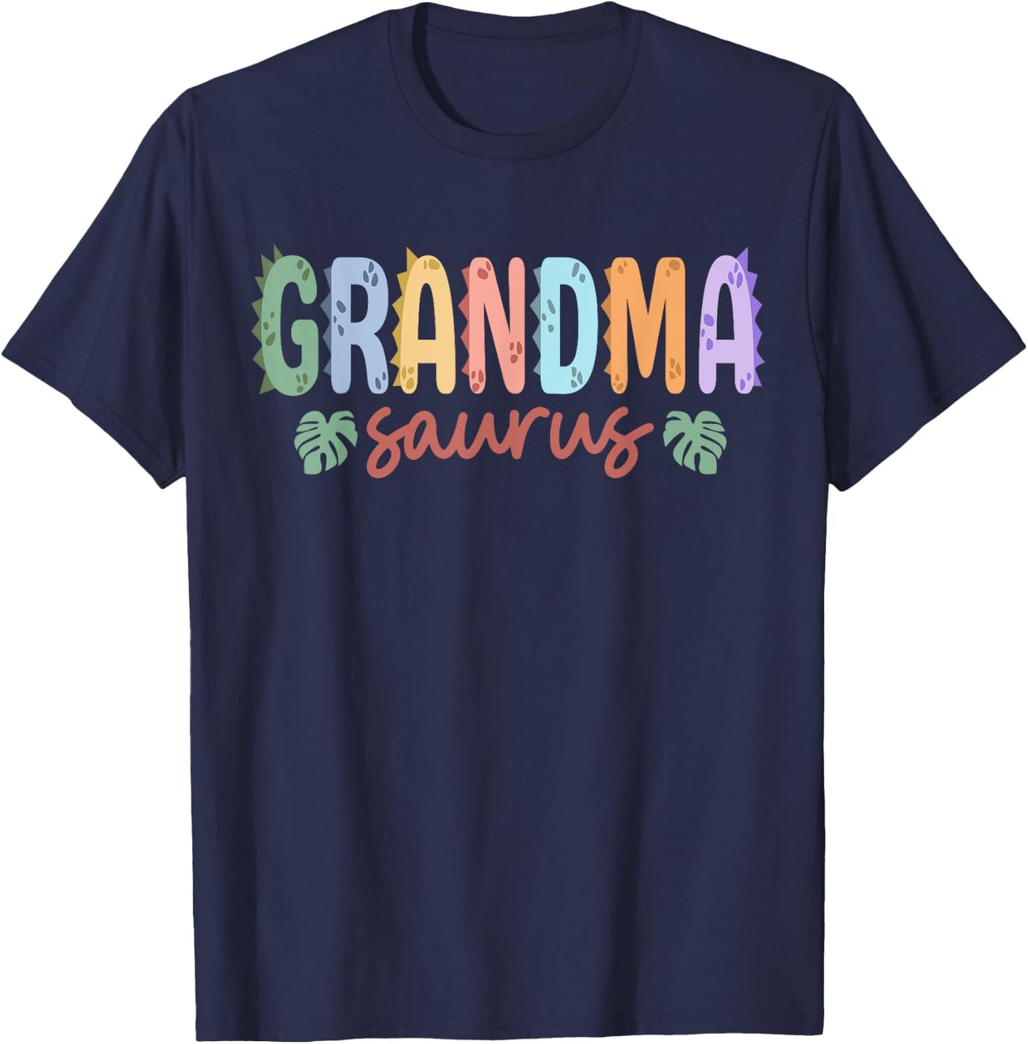 Grandma Saurus Dad Dinosaur Birthday Family Matching T-Shirt - T-Shirt | Navy