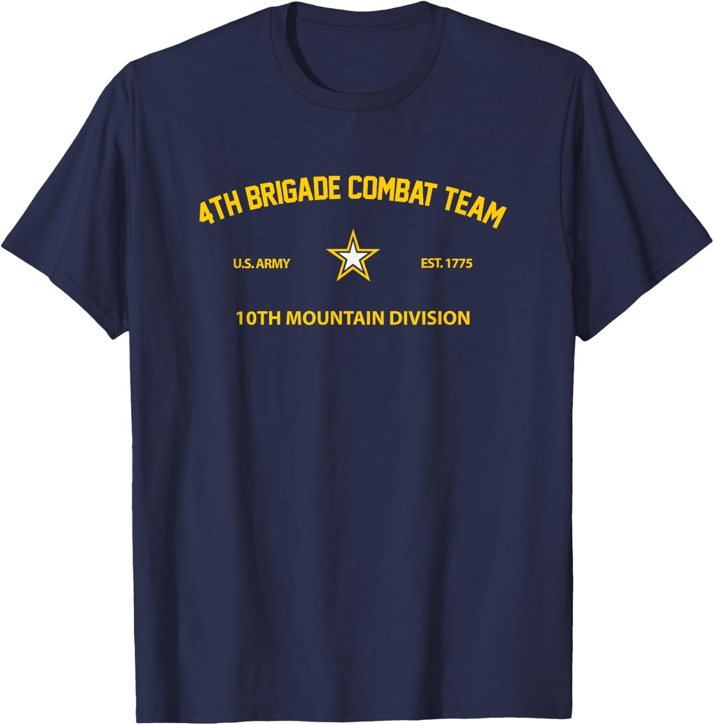 US Army 4th Brigade Combat Team 10th Mountain Division T-Shirt - T-Shirt | Navy