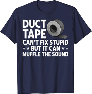 Funny Duct Tape Gift Women Duct Tape Lover Handyman T-Shirt - T-Shirt | Navy