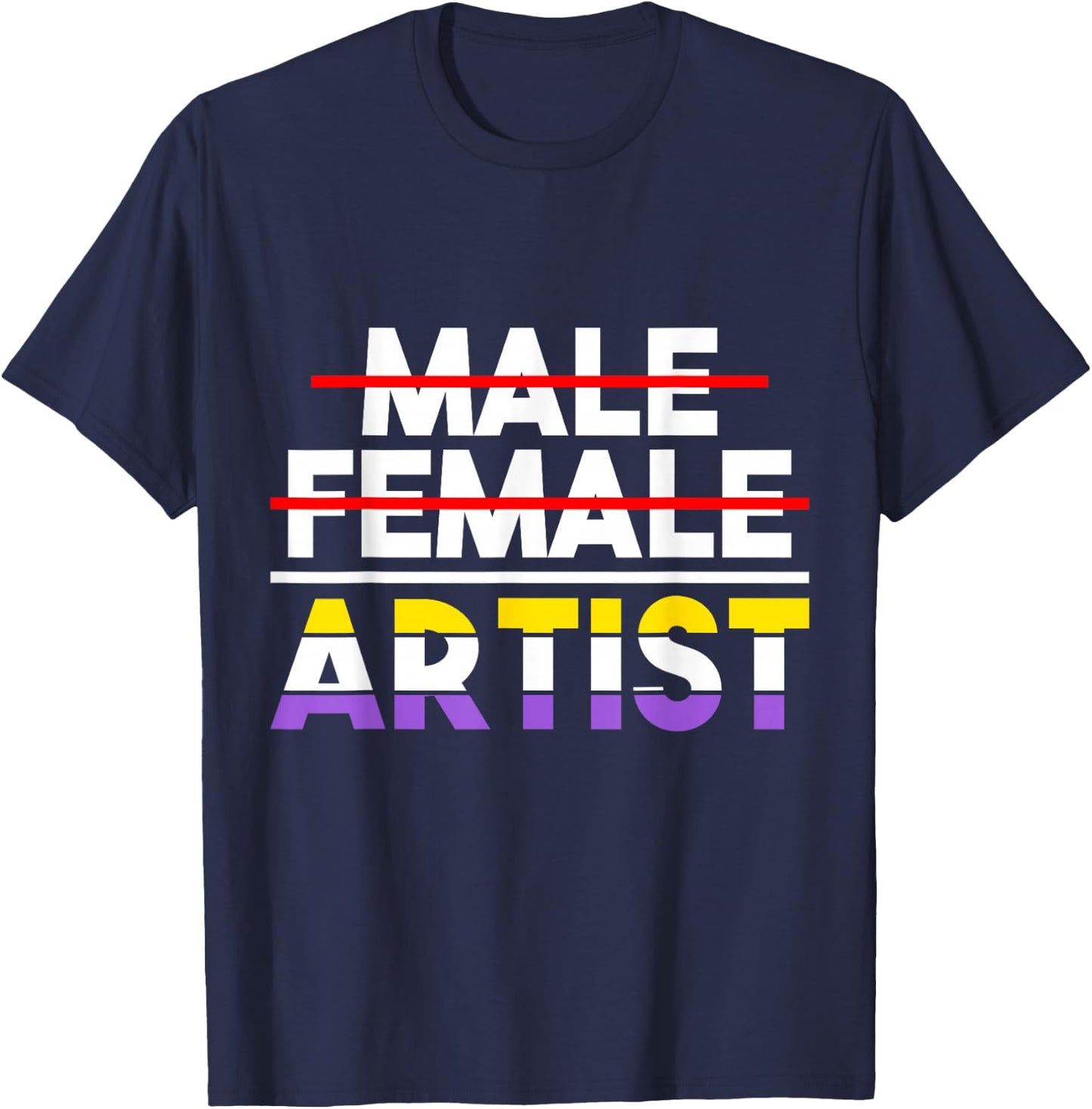 Non Gender Artist Non Binary T-Shirt - T-Shirt | Navy