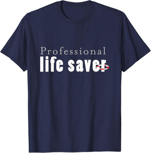 Professional Life Saver Aquatic Water Safety Staff T-Shirt - T-Shirt | Navy