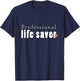 Professional Life Saver Aquatic Water Safety Staff T-Shirt - T-Shirt | Navy