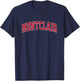 Montclair California CA Vintage Sports Design Red Design T-Shirt - T-Shirt | Navy