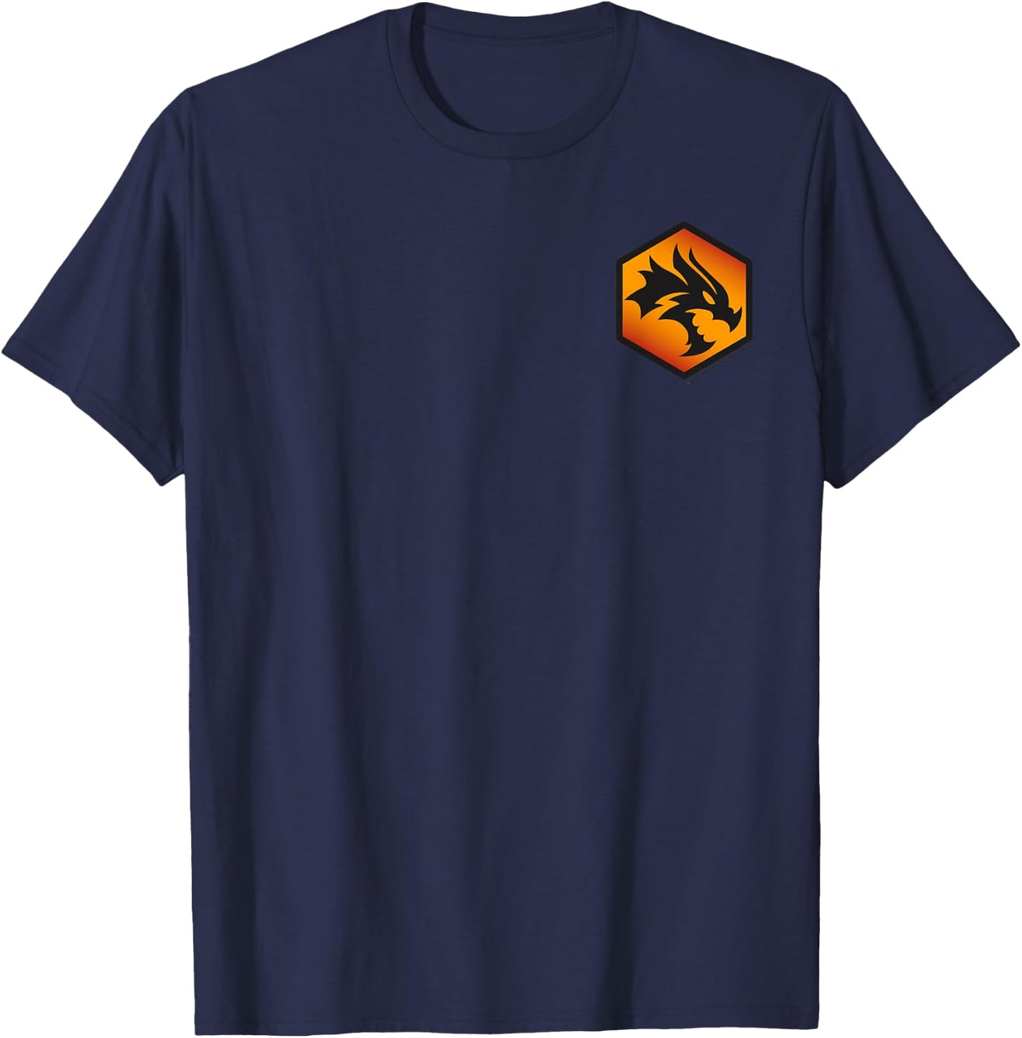 Magic: The Gathering D&D Dragon Hexagon Pocket Logo T-Shirt - T-Shirt | Navy