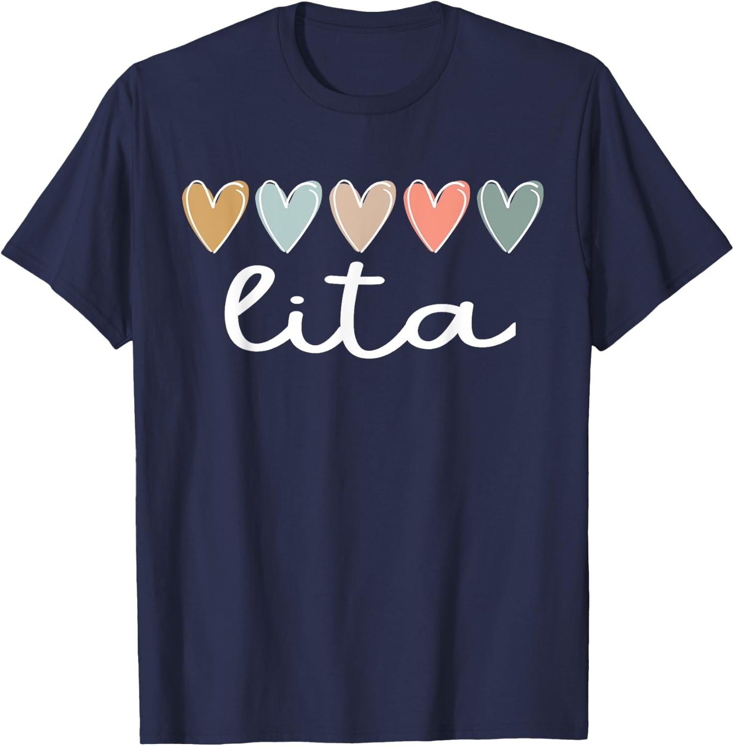 Lita Hearts Lita Grandma Lita Grandmother T-Shirt - T-Shirt | Navy