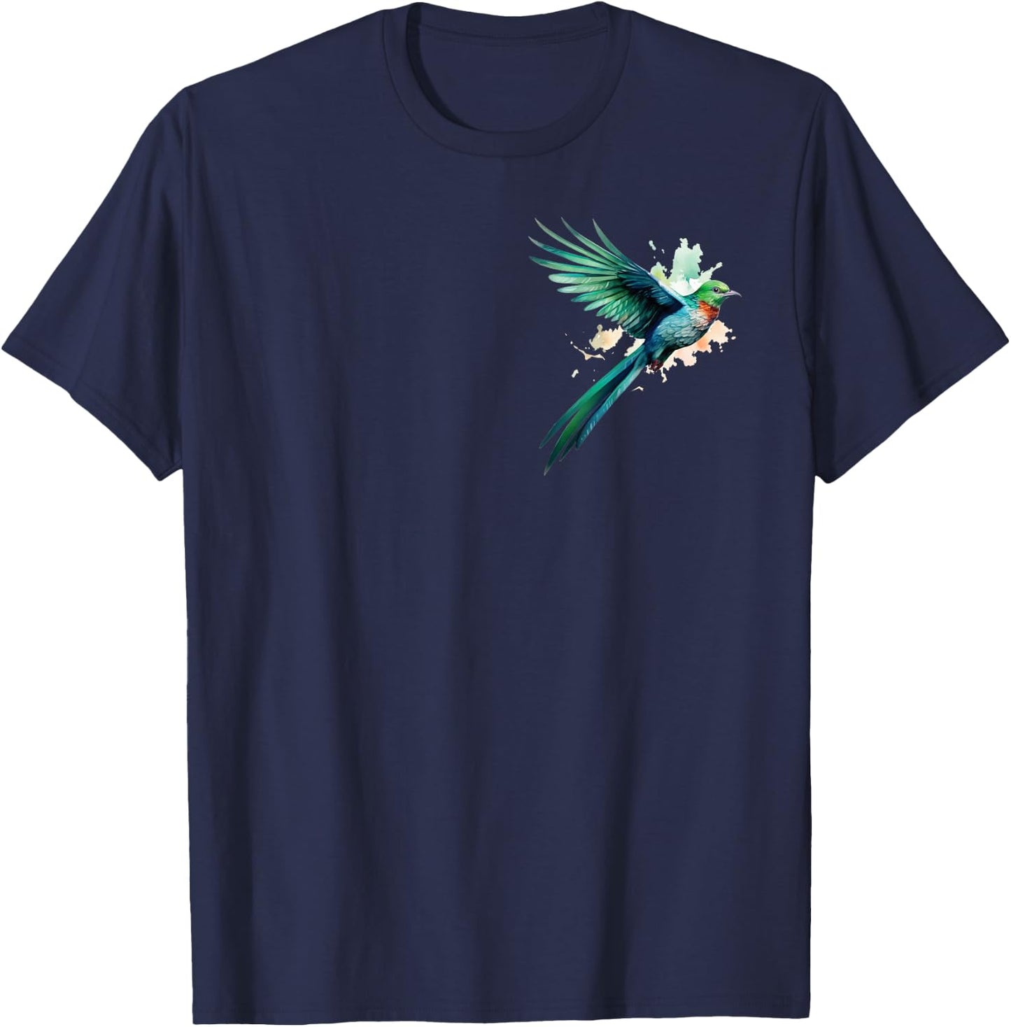 Quetzal Bird Comic Art Graphic Women Children T-Shirt - T-Shirt | Navy