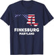 Distressed Patriotic USA Flag Finksburg, Maryland T-Shirt - T-Shirt | Navy