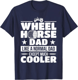 Farmer Wheel Horse Farming Tractor Gift T-Shirt - T-Shirt | Navy