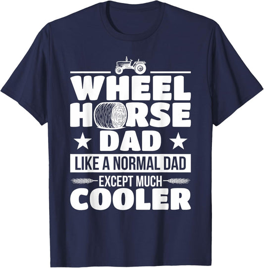 Farmer Wheel Horse Farming Tractor Gift T-Shirt - T-Shirt | Navy