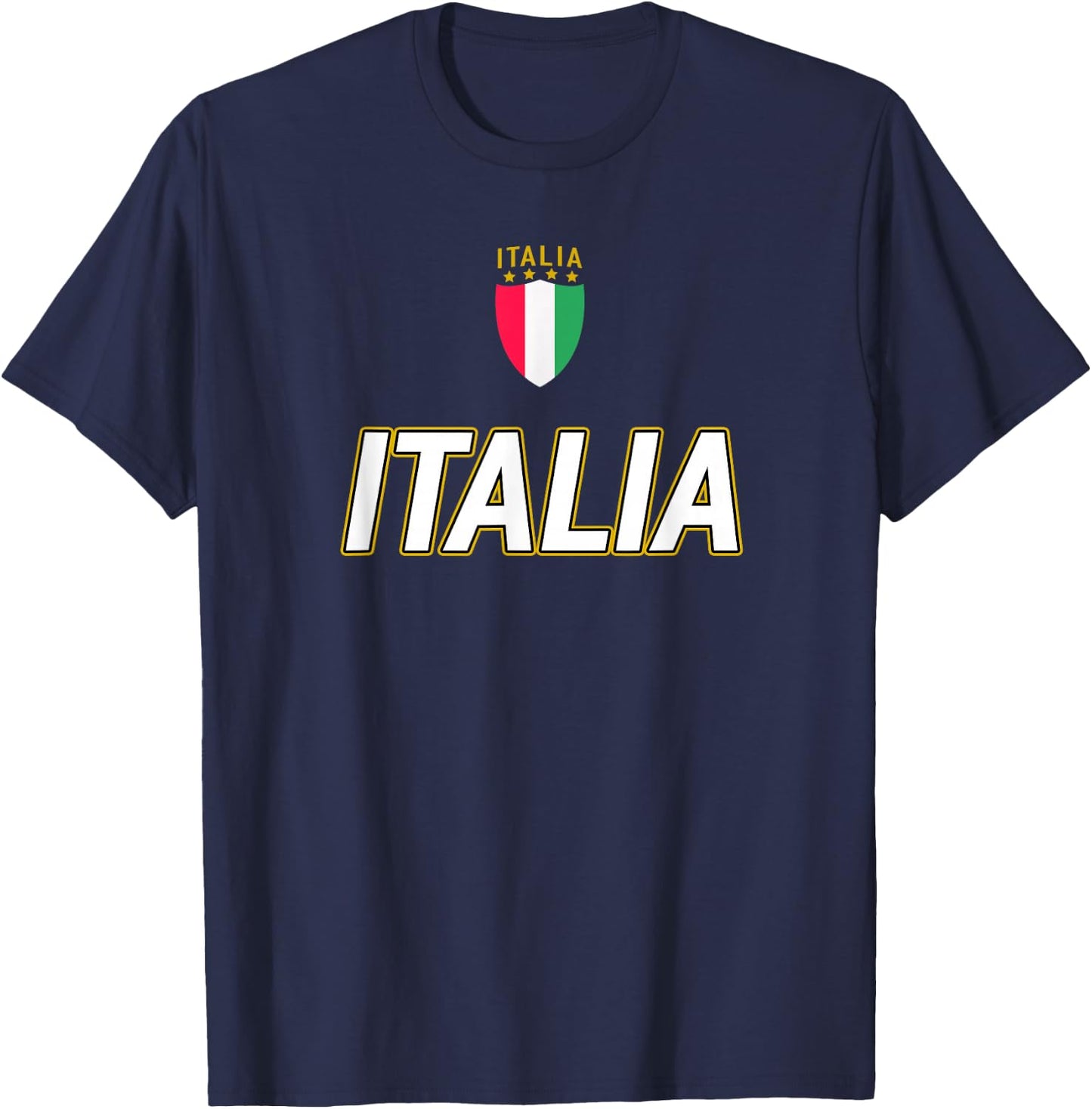 Italia Design, Italian Soccer Jersey Style, Italy Pride T-Shirt - T-Shirt | Navy