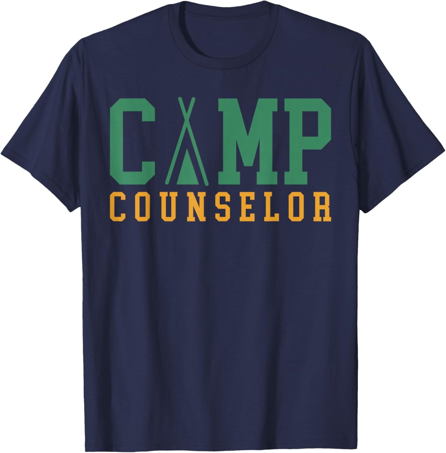 Camping Summer Camp Counselor Staff Director Camper T-Shirt - T-Shirt | Navy