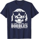 We Love Doodle Dogs - Goldendoodle Apparel Co. -Adults Black Cartoon Dog Pattern T-Shirt - T-Shirt | Navy