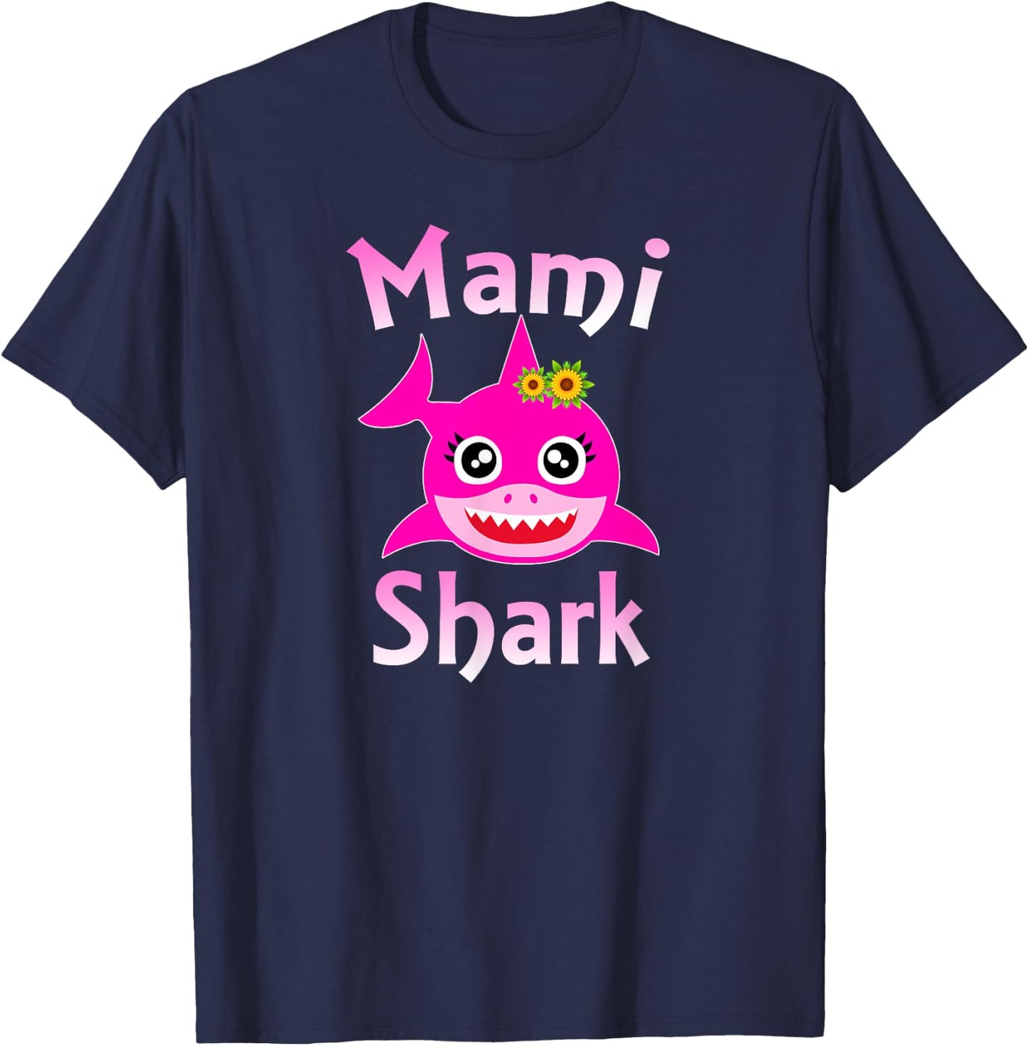 Mami Shark Funny Spanish Mom Gift T-Shirt - T-Shirt | Navy