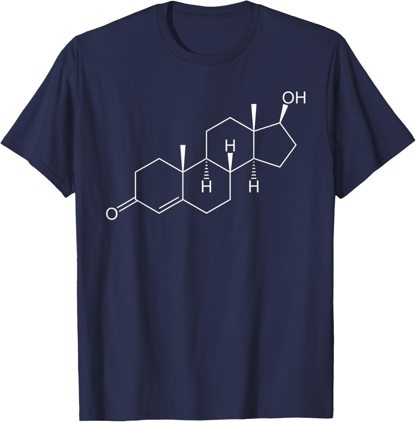 Testosterone Molecule T-Shirt - T-Shirt | Navy