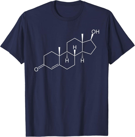 Testosterone Molecule T-Shirt - T-Shirt | Navy