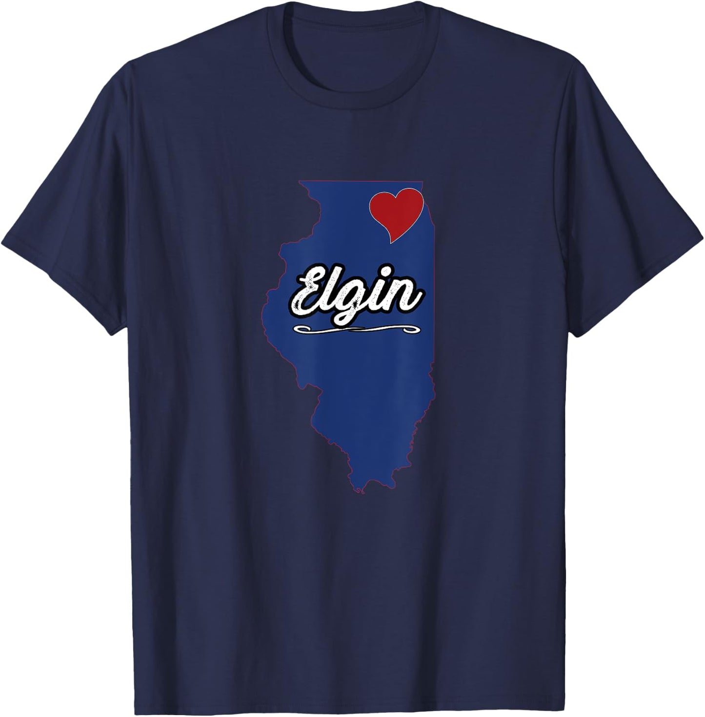 City of ELGIN Illinois | IL Town - Novelty Merch Gift T-Shirt - T-Shirt | Navy