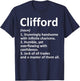 CLIFFORD Definition Personalized Name Funny Birthday Gift T-Shirt - T-Shirt | Navy