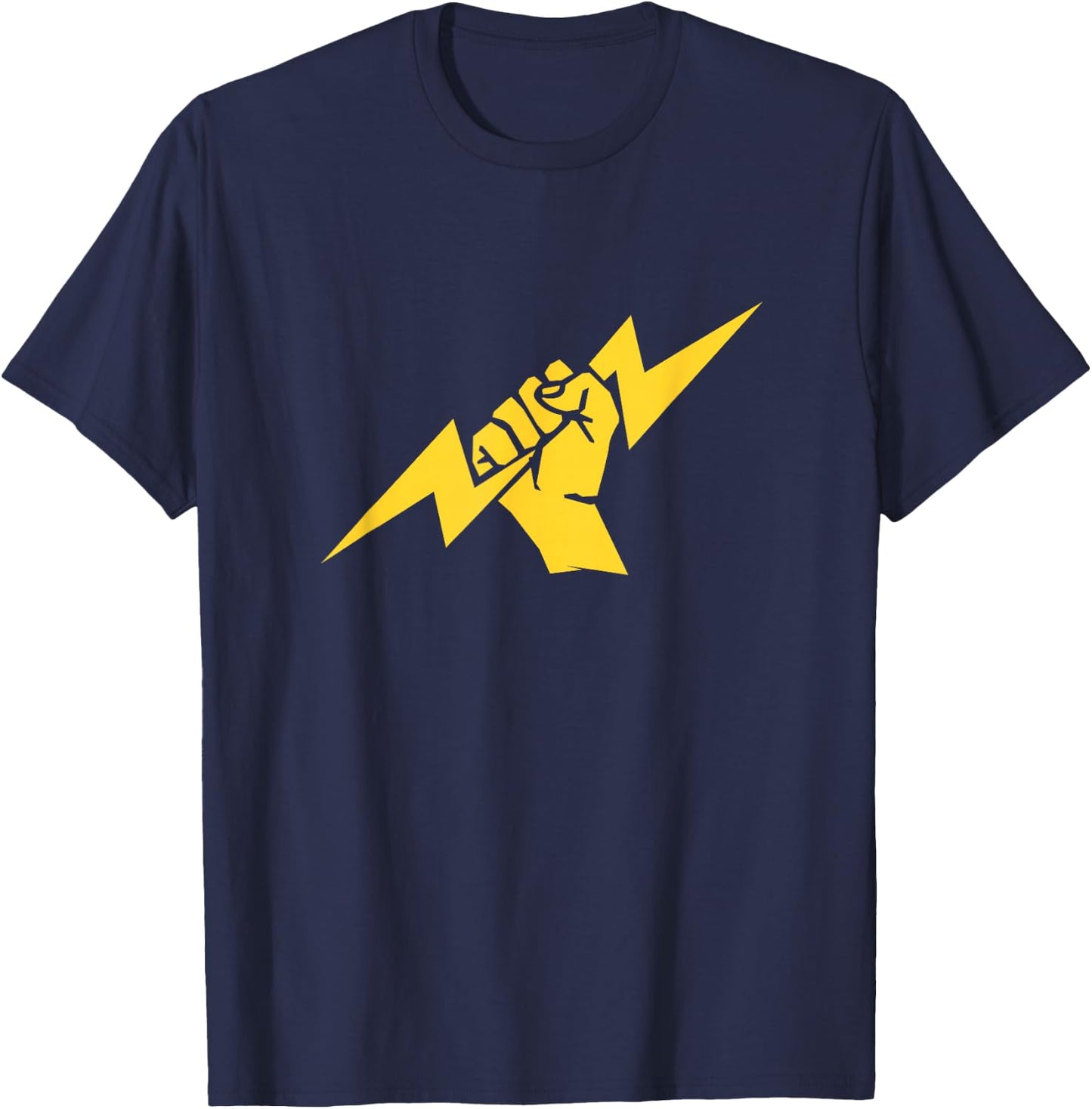 Electrician Hand Lightning T-Shirt - T-Shirt | Navy
