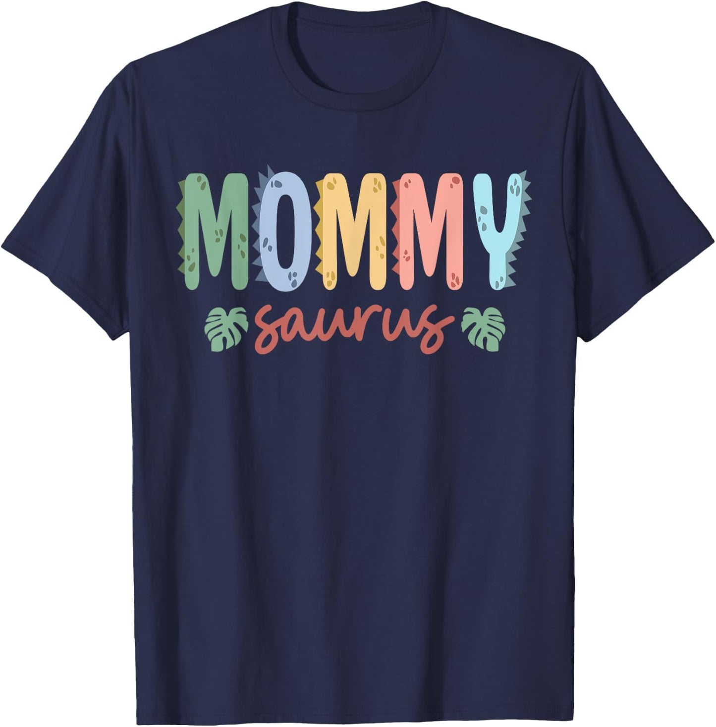 Mommy Saurus Dad Dinosaur Birthday Family Matching T-Shirt - T-Shirt | Navy
