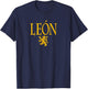 Leon Mexico Lion Amber Print T-Shirt - T-Shirt | Navy