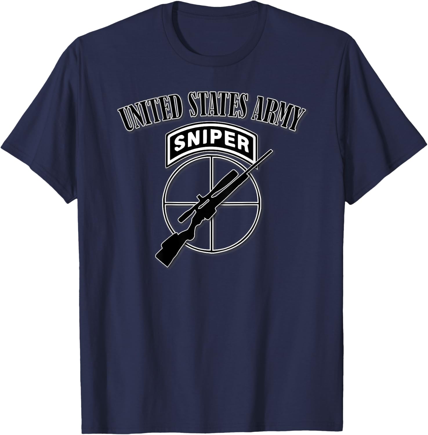 U.S. Army Sniper (Back Design) T-Shirt - T-Shirt | Navy