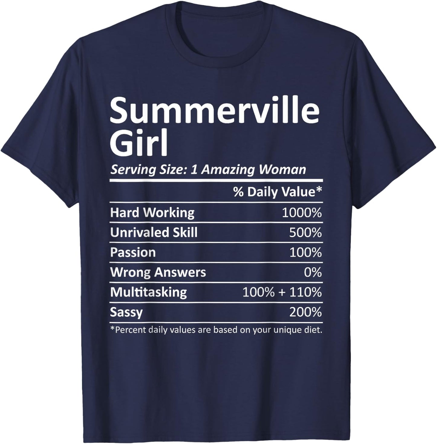 SUMMERVILLE GIRL SC SOUTH CAROLINA Funny City Home Root Gift T-Shirt - T-Shirt | Navy