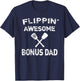 Flippin' Awesome Bonus Dad Cooking Grilling BBQ Chef Stepdad T-Shirt - T-Shirt | Navy