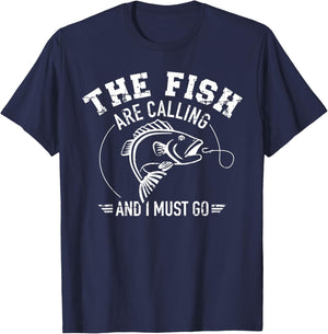 Fishing The fish are calling and I must go T-Shirt - T-Shirt | Navy