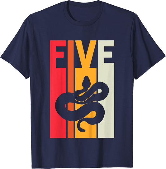5th Birthday Vintage Snake Lover Pet Reptile 5 Years Old T-Shirt - T-Shirt | Navy