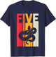 5th Birthday Vintage Snake Lover Pet Reptile 5 Years Old T-Shirt - T-Shirt | Navy