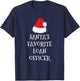 Santa's Favorite Loan Officer Christmas Hat Funny Xmas T-Shirt - T-Shirt | Navy