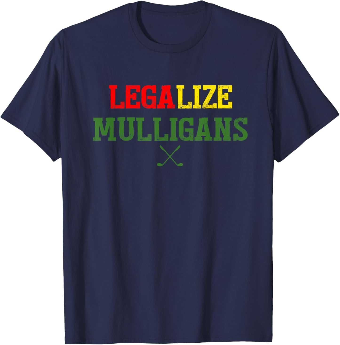 Legalize Mulligans Golf T-Shirt - T-Shirt | Navy